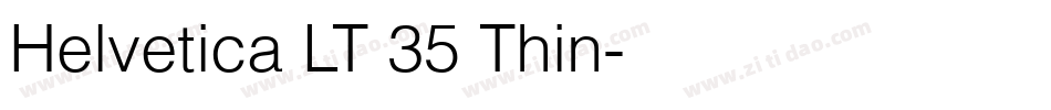 Helvetica LT 35 Thin字体转换